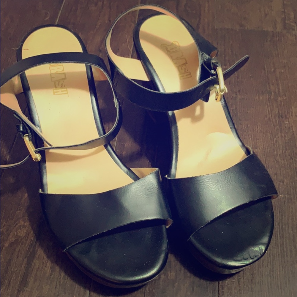 Black Sandals. Never worn. Size 7